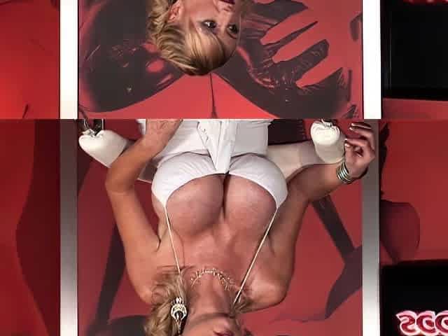 Beautiful blonde nanny and big boobed blonde MILF get pumped