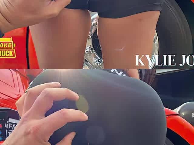Kylie Jones Drilled In Public By Fake Trucker In Her Nike Pro Shorts