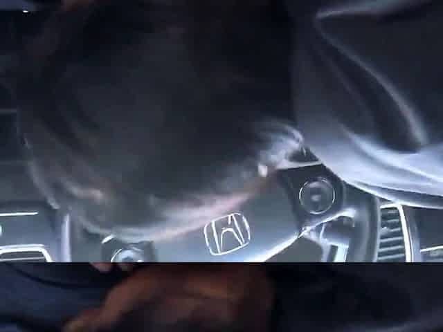 Asian Girl Sucks and Swallows in a Car