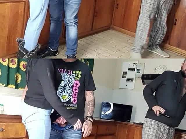 Quickie kitchen screw standing sex