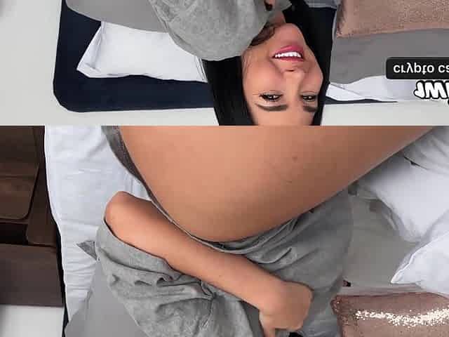 My Stepmom's Secret Trick! - This babe Wishes Creampie