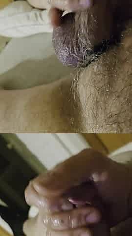 Jerking off chubby schlong