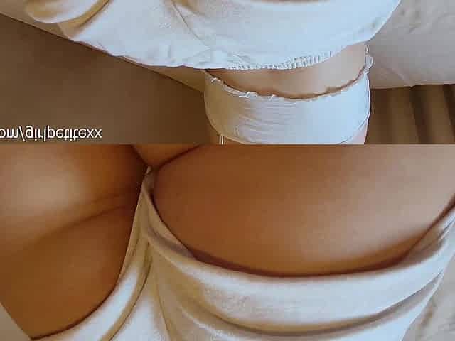 Rubbing Weenie on Stepsister's Large Booty in Short Shorts