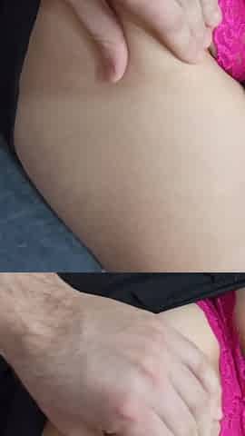 Curvy chick teased with her wet holes to be penetrated by a hard cock