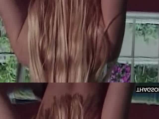 Busty Blonde Babe Fingers Dripping Pussy to Shaking Orgasm