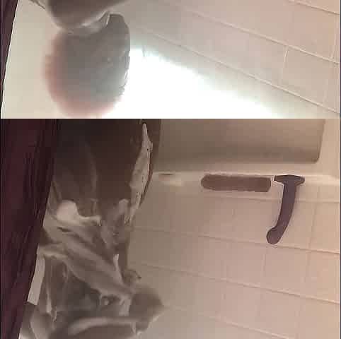 Banged the one and the other holes in the shower