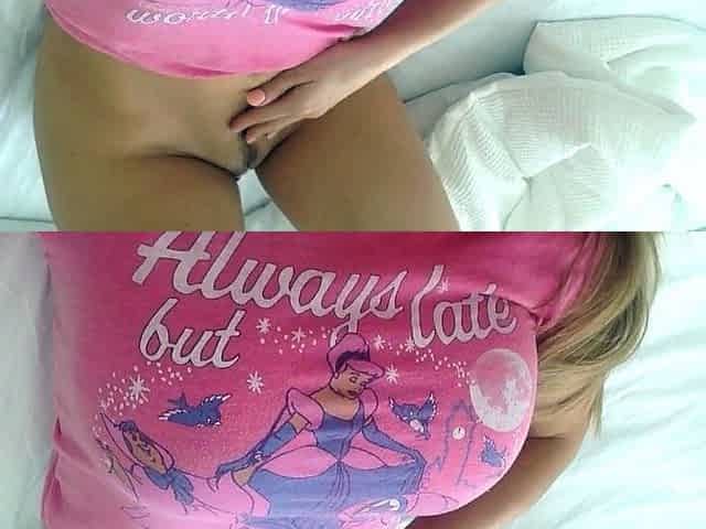 A super sexy brunette massages her big boobs
