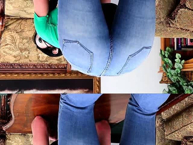Mature brunette spanking her naughty roommate