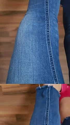 Pink Heels on Wood - Seductive Clicking and Jeans Tease Asmr