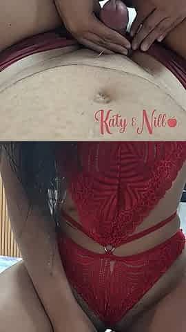 My Husband Loves a Handjob, I Teased Him by Passing His Thick Cock at the Entrance of Her Pussy