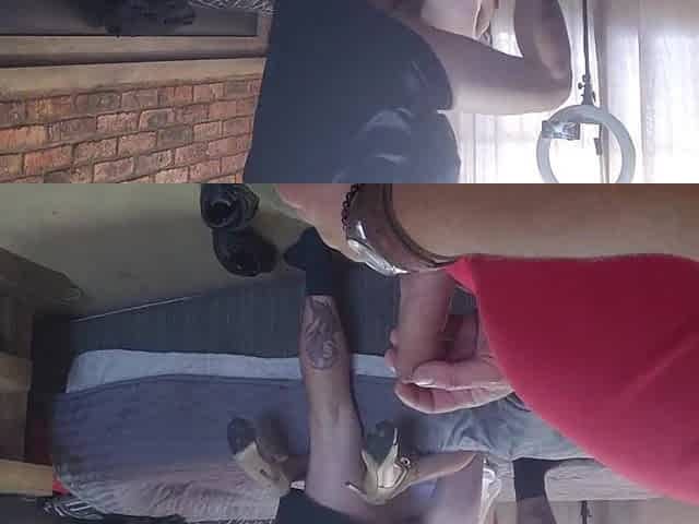 Creampie cum as lube for cuckold spouse jerking off