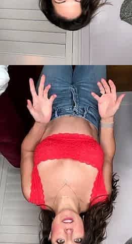 Amateur busty brunette masturbates and does hand job