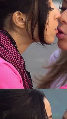 Pretty blonde Daniella Margot hot lesbo action with her sexy GF