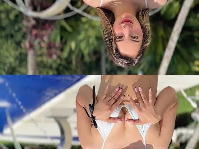 I invite my neighbour to the pool, I love her large butt and that babe likes my large ramrod! - SophieAllen7