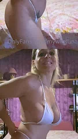 Amateur blond girl with big boobs getting fucked