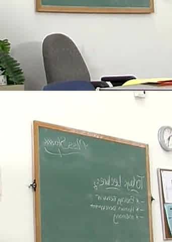 Hot Blonde MILF Teacher in Fishnet Stockings Gets Banged by Black Student in Classroom