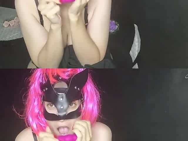 Watch Me Pleasure Myself With My Huge Natural Tits And Cute Pussy Mask