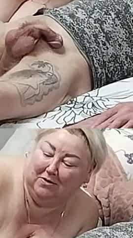 My Morning at My Mother-in-law's Started with a Blowjob and Cum in Her Mouth