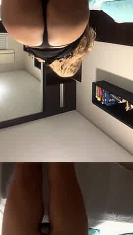 Blonde teen slut plays with a toy banana