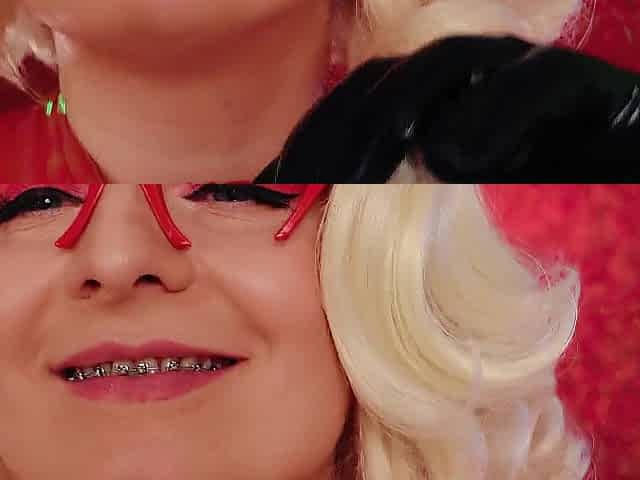 Mukbang ASMR: Eating Chewing Chocolate Car - Latex golden-haired close up clip throat fetish