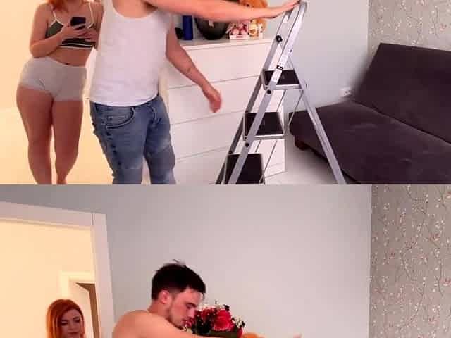Redhead Cheats on Husband with Electrician's Big Cock