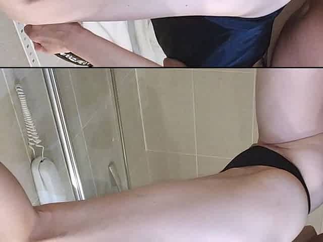 Black and White. Two Big Dick Drilling Tight Wife's Pussy. Double Penetration