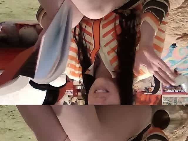 Sexy leggy brunette enjoys foot fetish