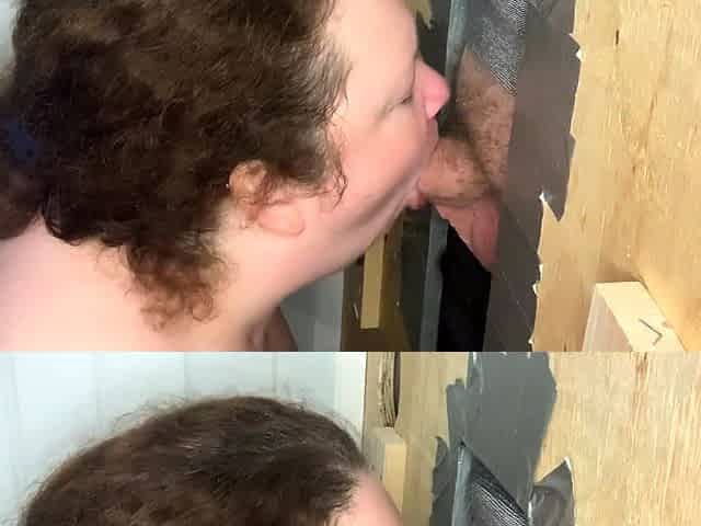 Glory hole with a big cock