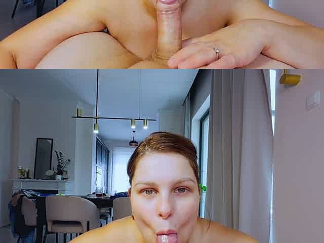 My Hot Wife Taking My Dick Deep Until Cum Hits Her Throat