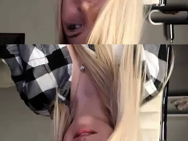 Blonde 18-Year-Old Amateur With Big Natural Tits on Webcam