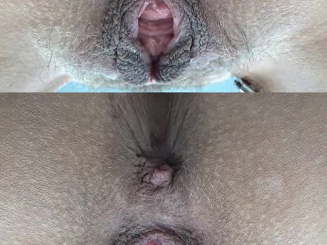Bizarre Close-up of Juicy Unshaved Twat with Sex toy