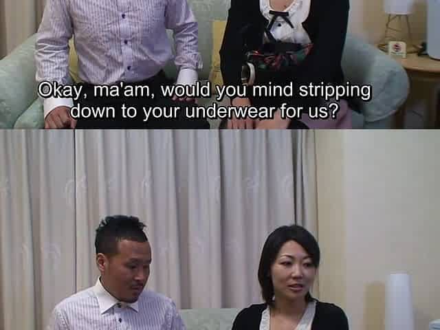 Real life married Japanese couple first hotwife encounter