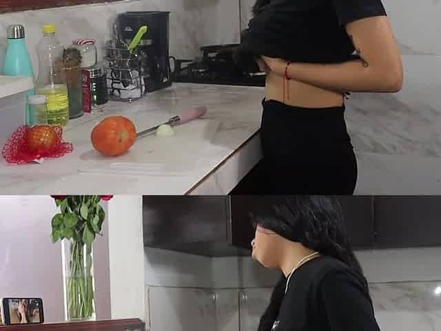 Quickly Fucked Little Stepsister While She Was Cooking - Real Homemade.