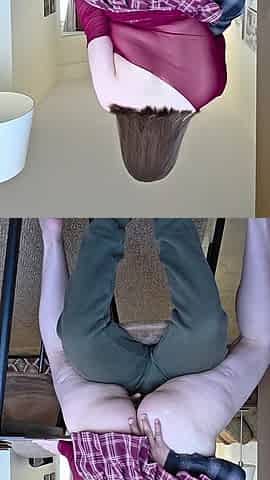 Ride Him on Chair (view From Behind Under Skirt)