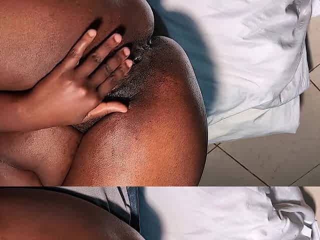 Lengthy Afro Ebony Knob Screwed Hirsute Twat