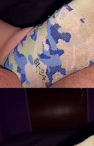 Close up Handjob in the Dirty Socks Fine Pretty Toes