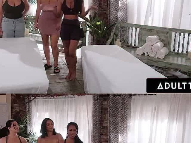 Nasty Masseuse Bangs Lesbo Women