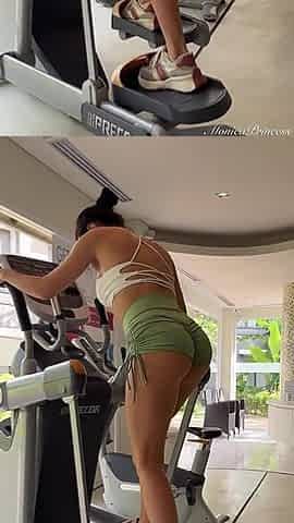 Glutes Workout in Tight Booty Shorts