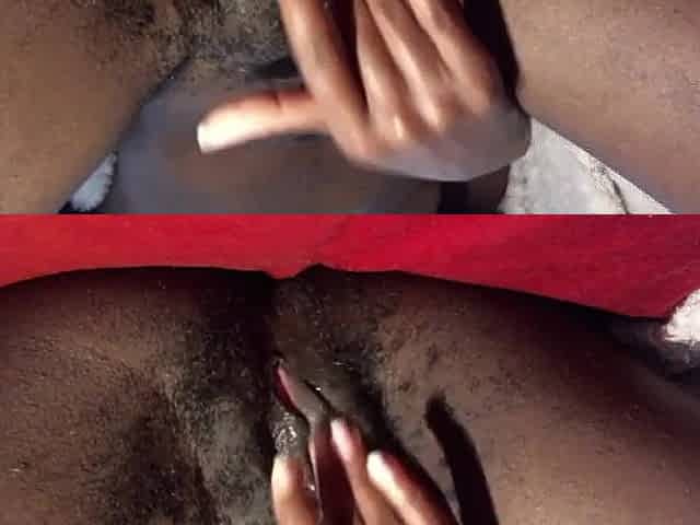 Breasty Black Screws Herself With Sextoy