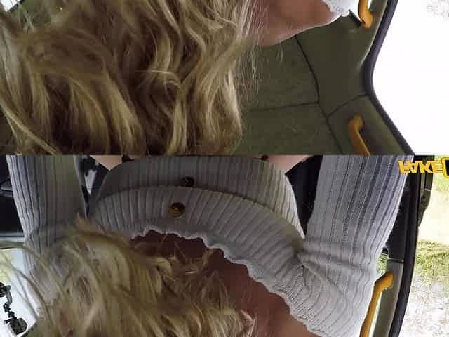 Huge cock for naughty girl in fake taxi