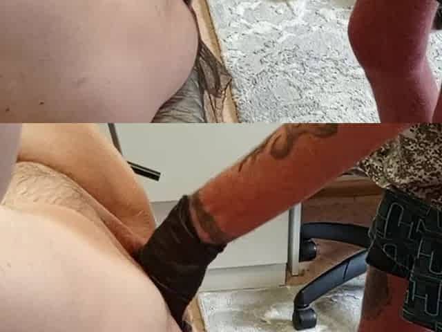 Fucking My Stepmom with My Hand and a Dick in Her Pussy