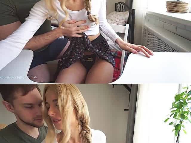 I asked him for assist with the computer and that guy started getting into his pants - Amateur CarlaCute
