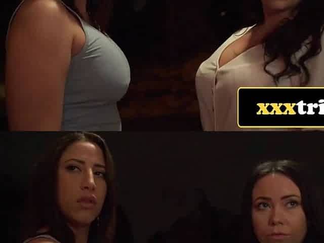 Double Trouble Brunettes Tempt Landlord for a Raw Midnight Trio