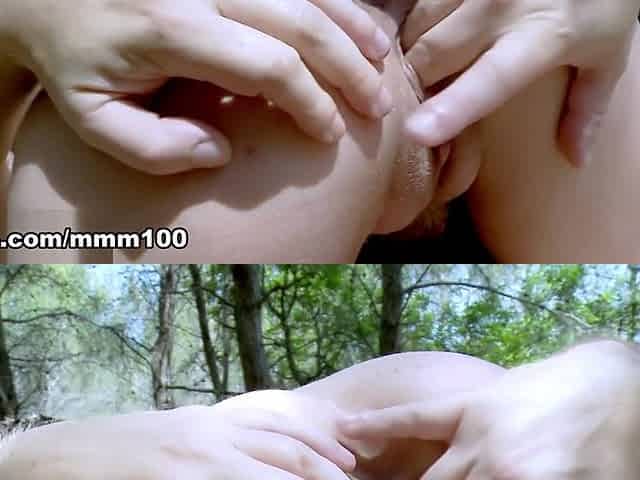 Serial orgasm and squirting in the woods for Canadian star Sabrina Deep - MMM100