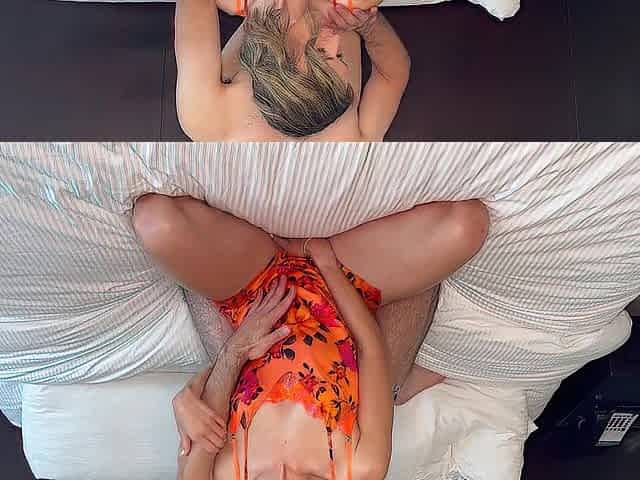 Wife invites two dudes to hotel room separately to take turns screwing her / CIM whilst being banged