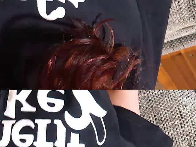 Green-eyed Dutch gal ESLUNA LOVE jerks me off and plays with her hirsute twat