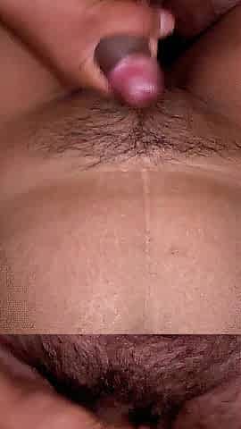 Bushy Twat Beauty gets Creamy cumming