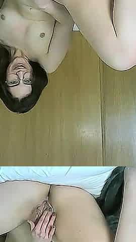 Schoolgirl Masturbating Ass Worship Suck and Ride Dick