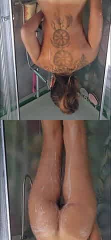 My Hot Wife Gets Horny in the Shower, Luckily Toys Are Close so She Can Give Herself an Orgasm
