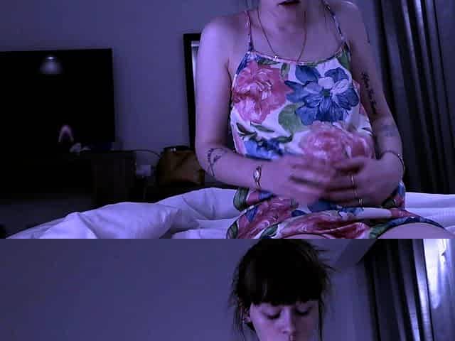 Busty brunette solo masturbation